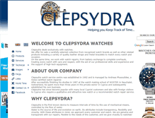 Tablet Screenshot of clepsydrawatches.com